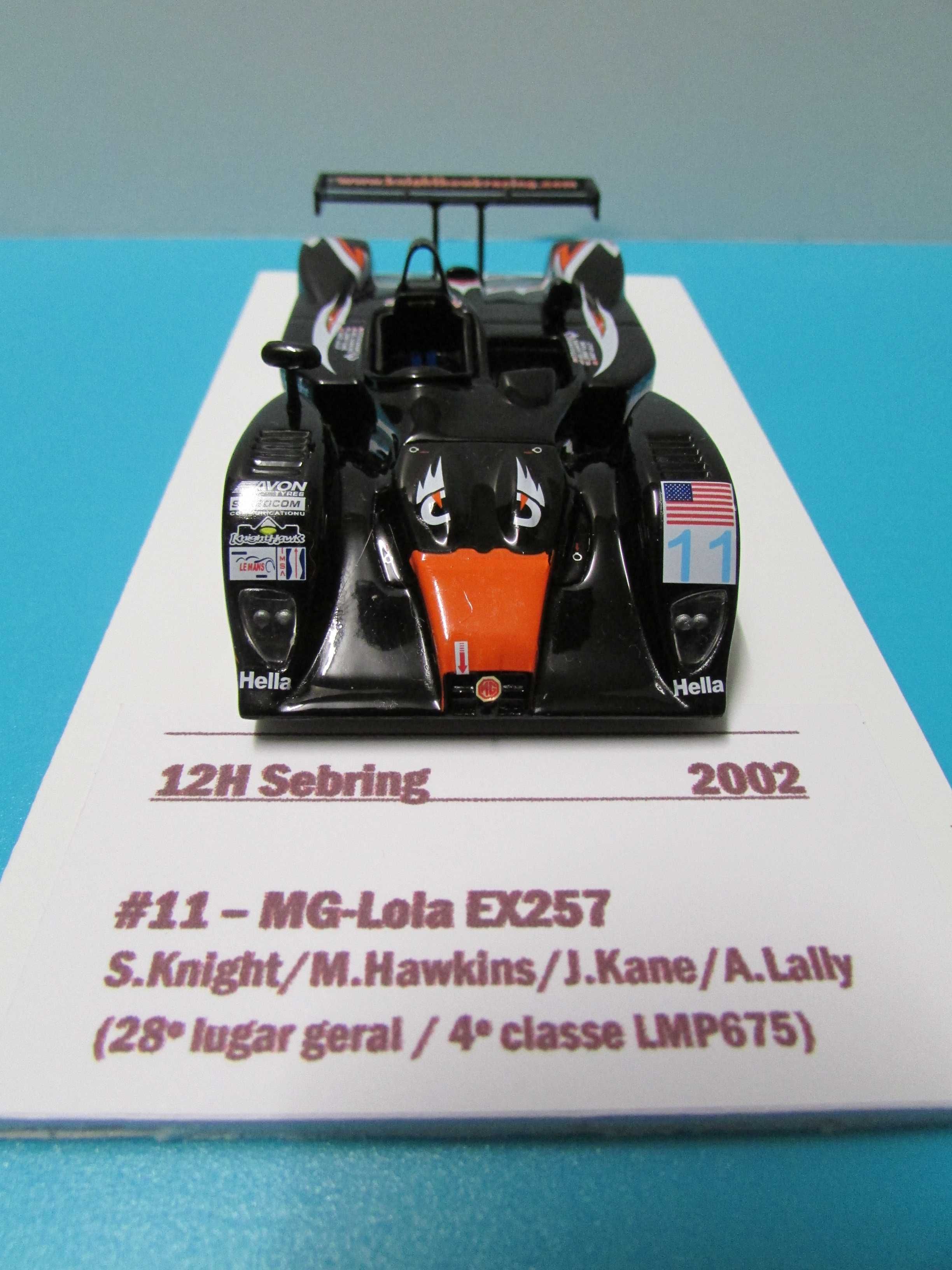 MG Lola EX257 #11 - 12h Sebring 2002 - Spark escala 1/43