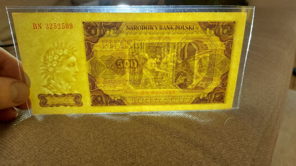 500 złotych 1948 UNC seria BN stan 1, 500 zł 1948r okazja rzadkość!