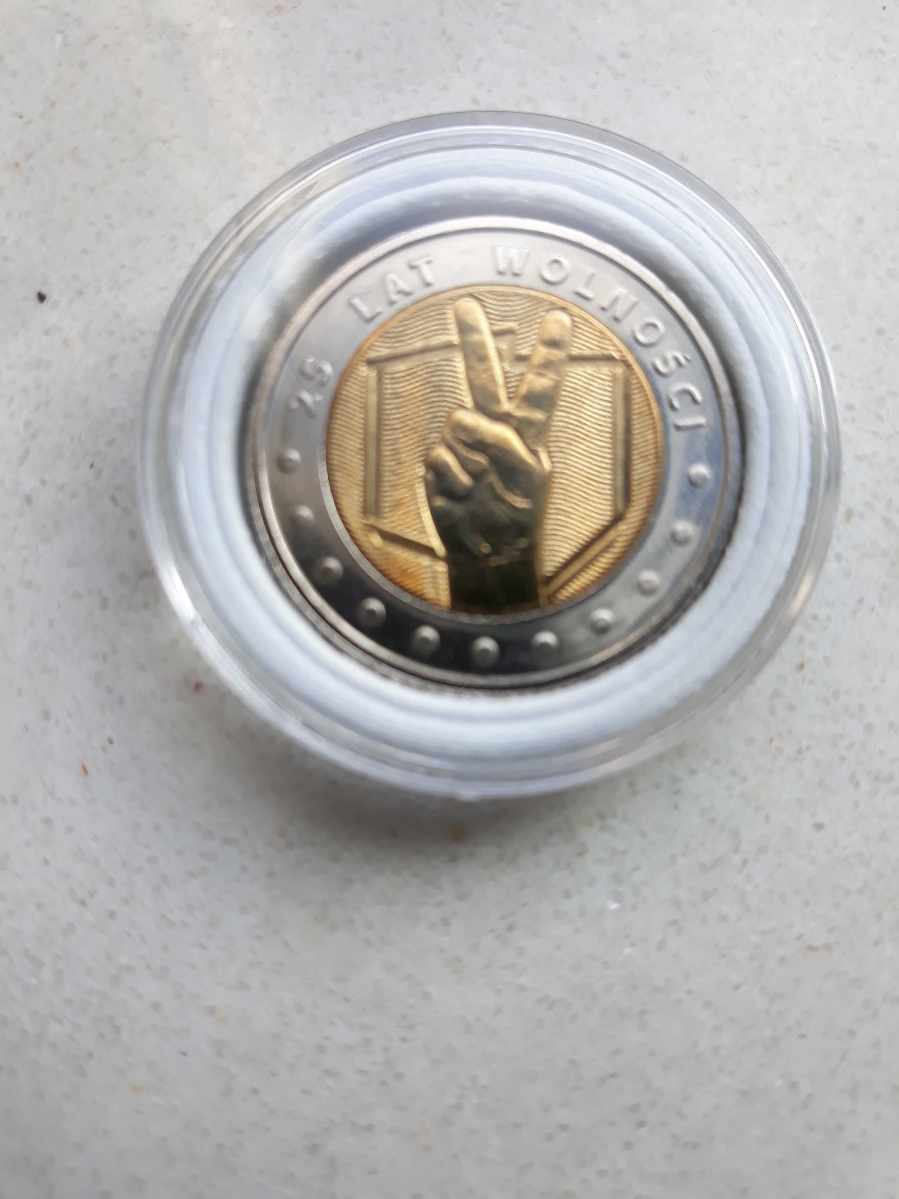 5 ZŁOTYCH - 25 LAT WOLNOŚCI (z woreczka menniczego w kapslu) + gratis