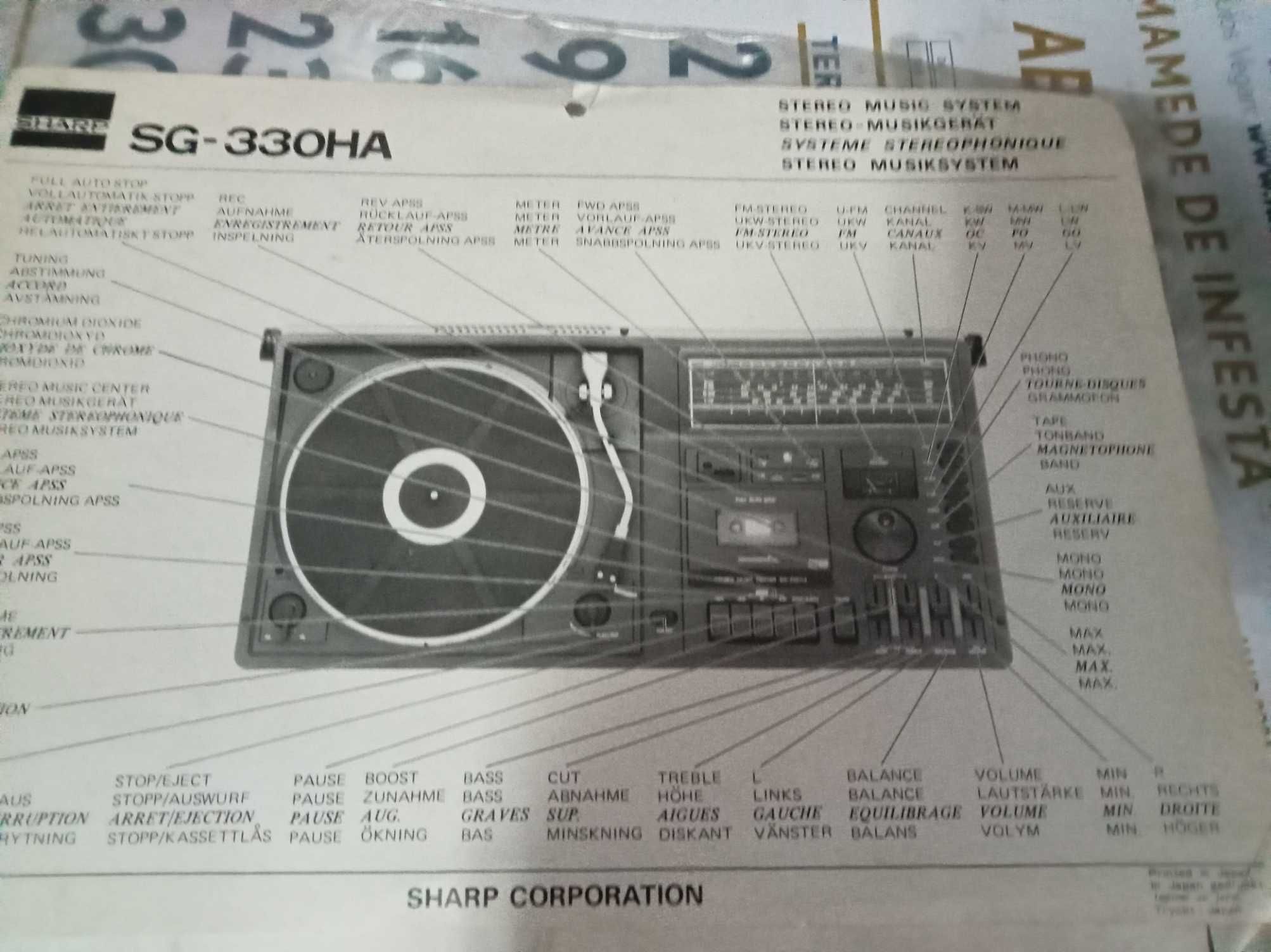 Aparelho de Musica compacto  Sharp