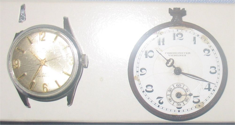 2 relógios de corda para peças ou restauro