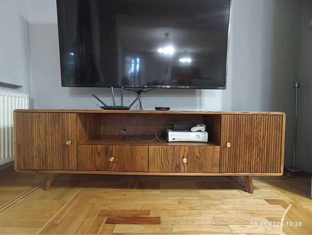 Szafka rtv komoda nowoczesna klasyczna zaoblenia ryfle