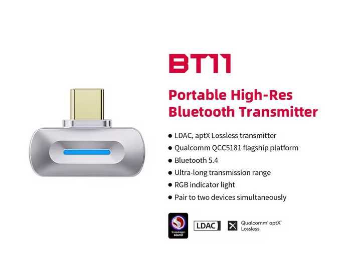 LDAC передавач   FiiO BT11  Bluetooth 5.4