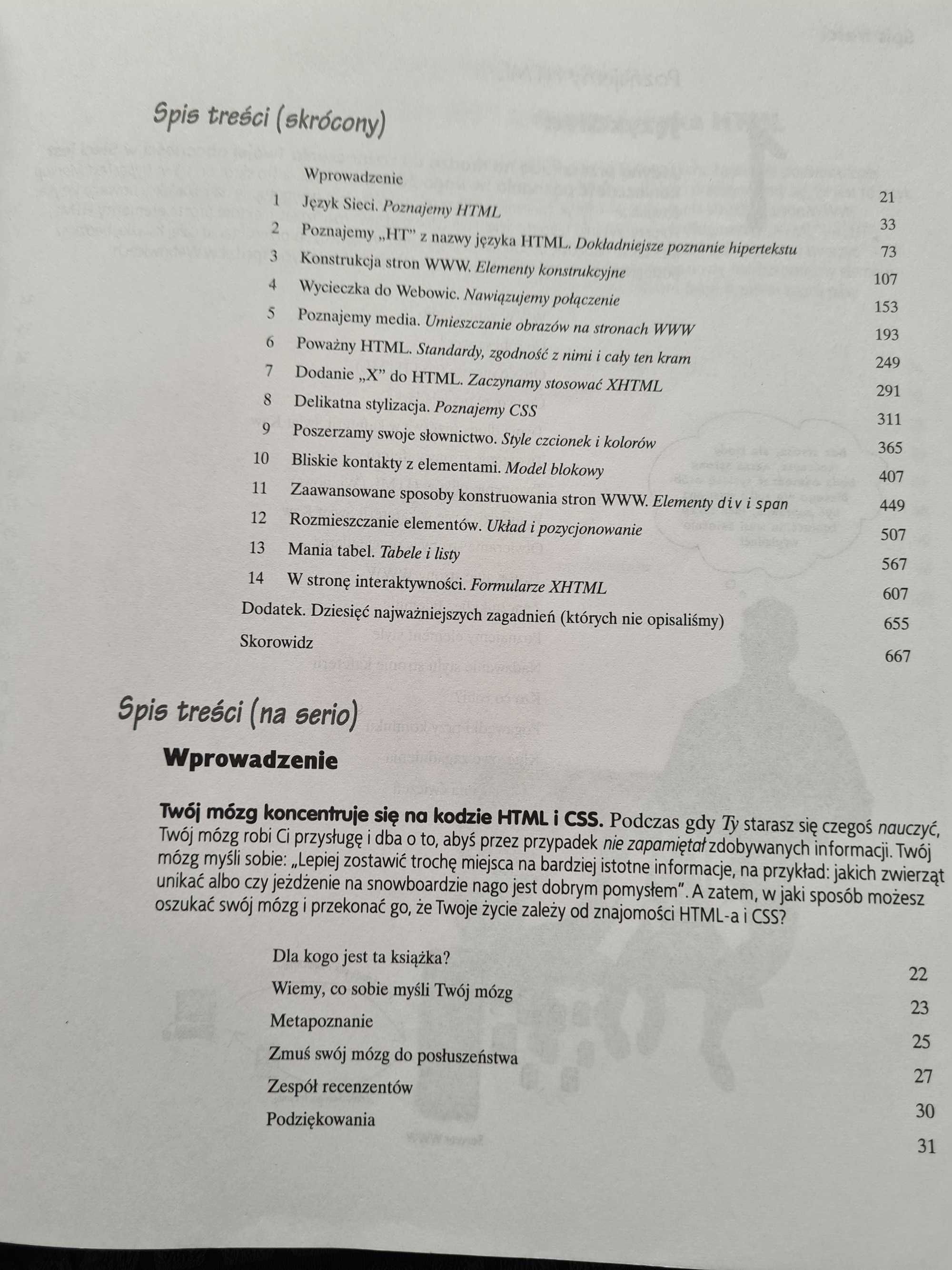 Head First HTML CSS XHTML O'Reilly Freeman edycja polska Rusz głową