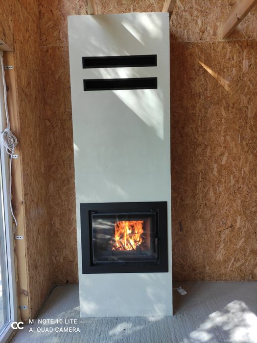 Kominek eko z szybą prostą kominki