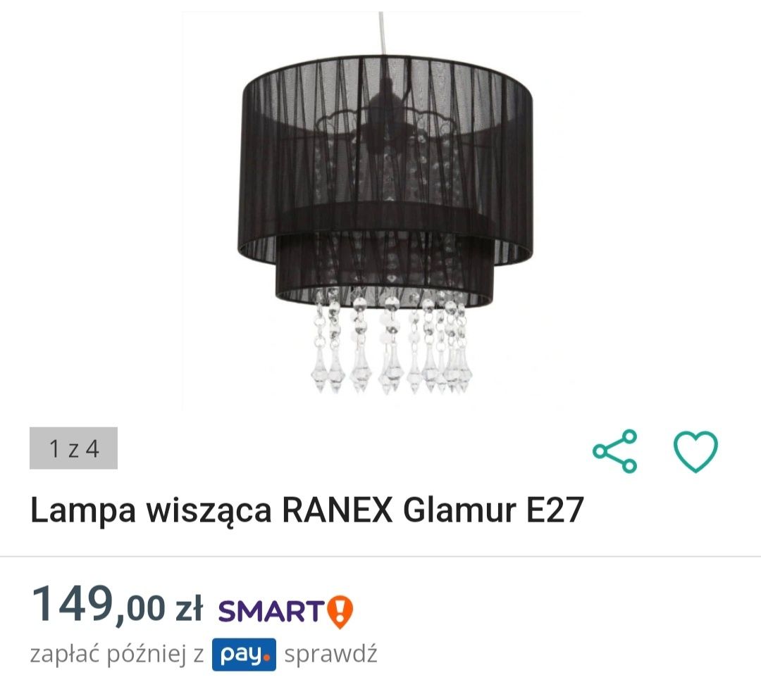 Żyrandol+lampki nocne z krzyształkami