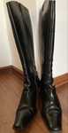 Botas pretas em pele cano alto 37/38