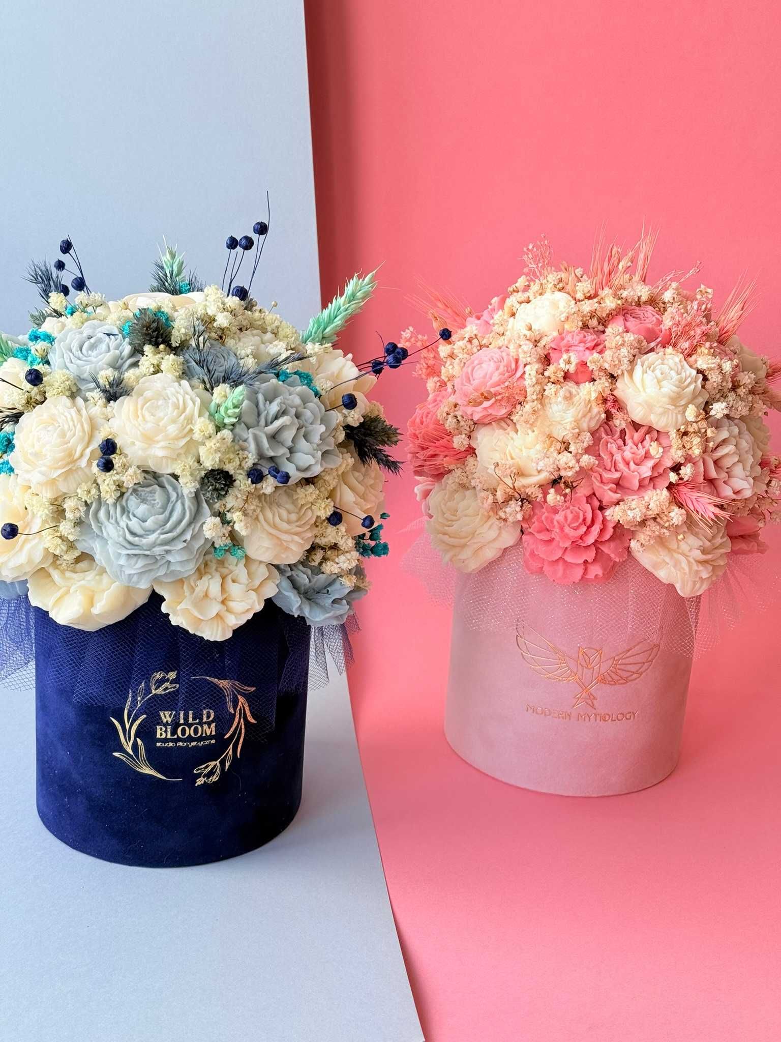 Elegancki wieczny Flowerbox Prezent: Dzień Mamy, Ślub, Urodziny - Mini