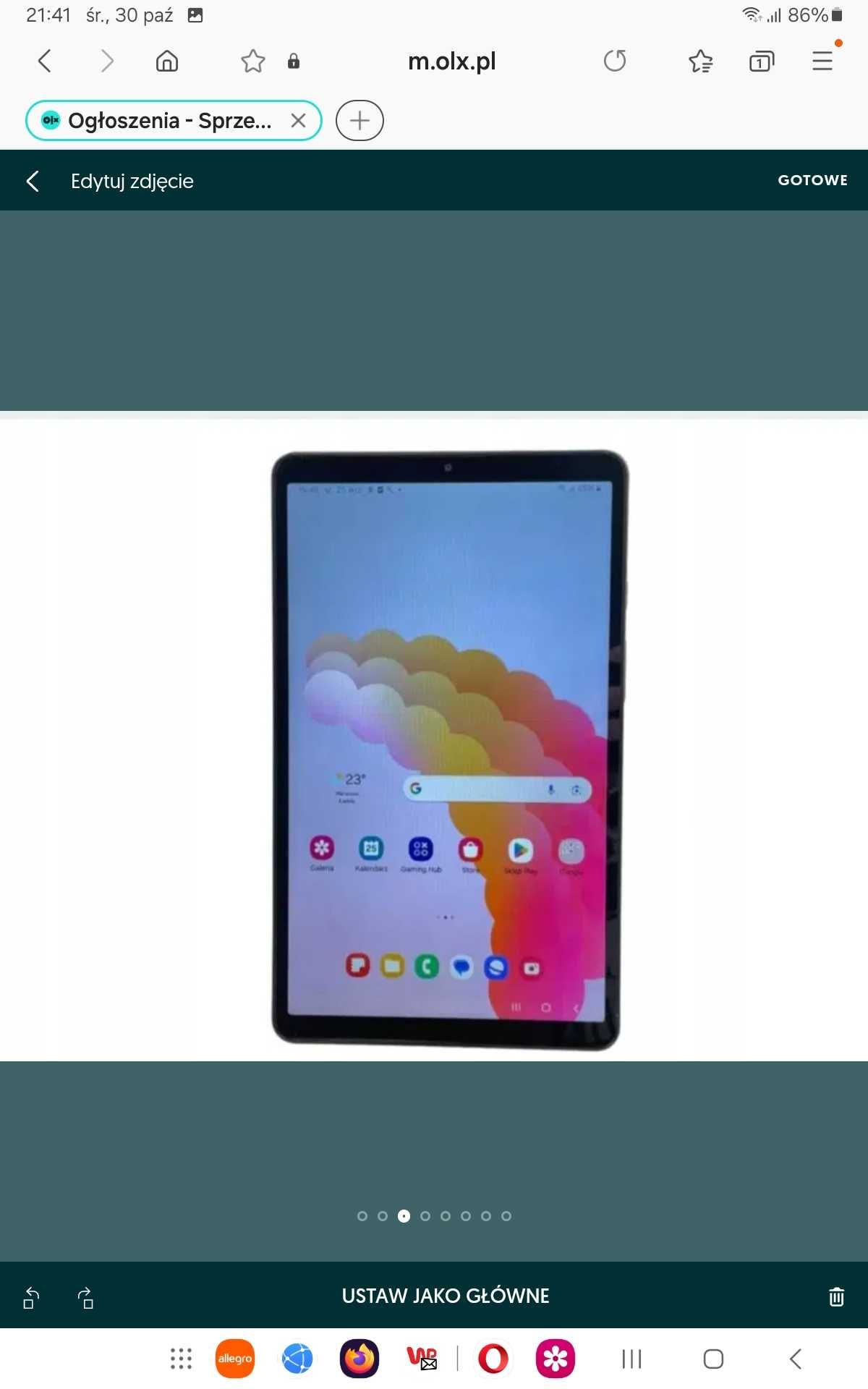 ELEGANCKI tablet Samsung A9. Gwarancja producenta.