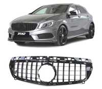 GRELHA FRONTAL PARA MERCEDES CLASSE A W176 12-15 GT STYLE PRETO BRILHANTE