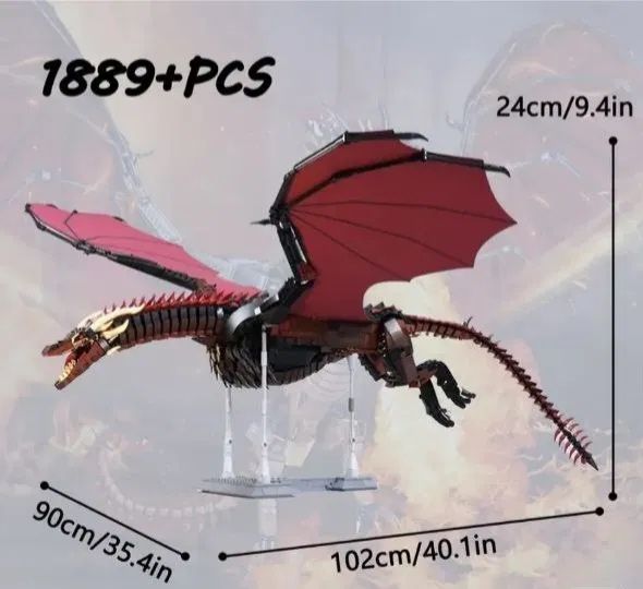 Конструктор Дракон Гра Престолів‼️1889 деталей drogon game of thrones