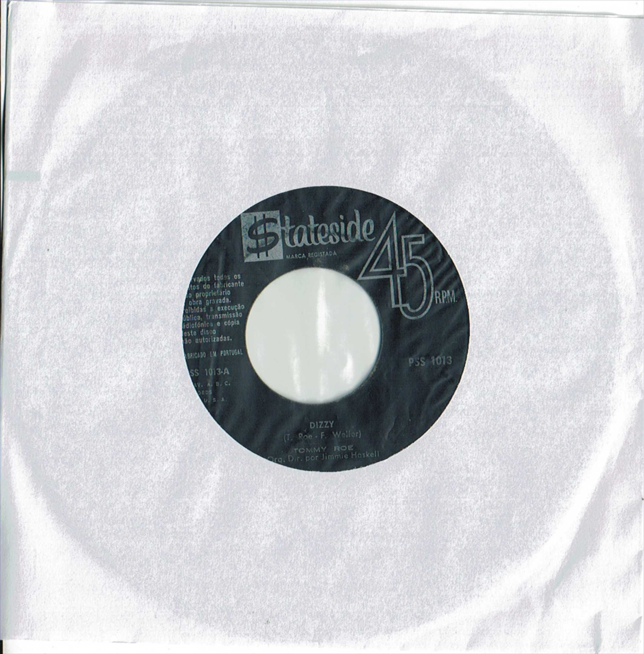 Tommy Roe – Dizzy -  45 Rpm 7" - 1969