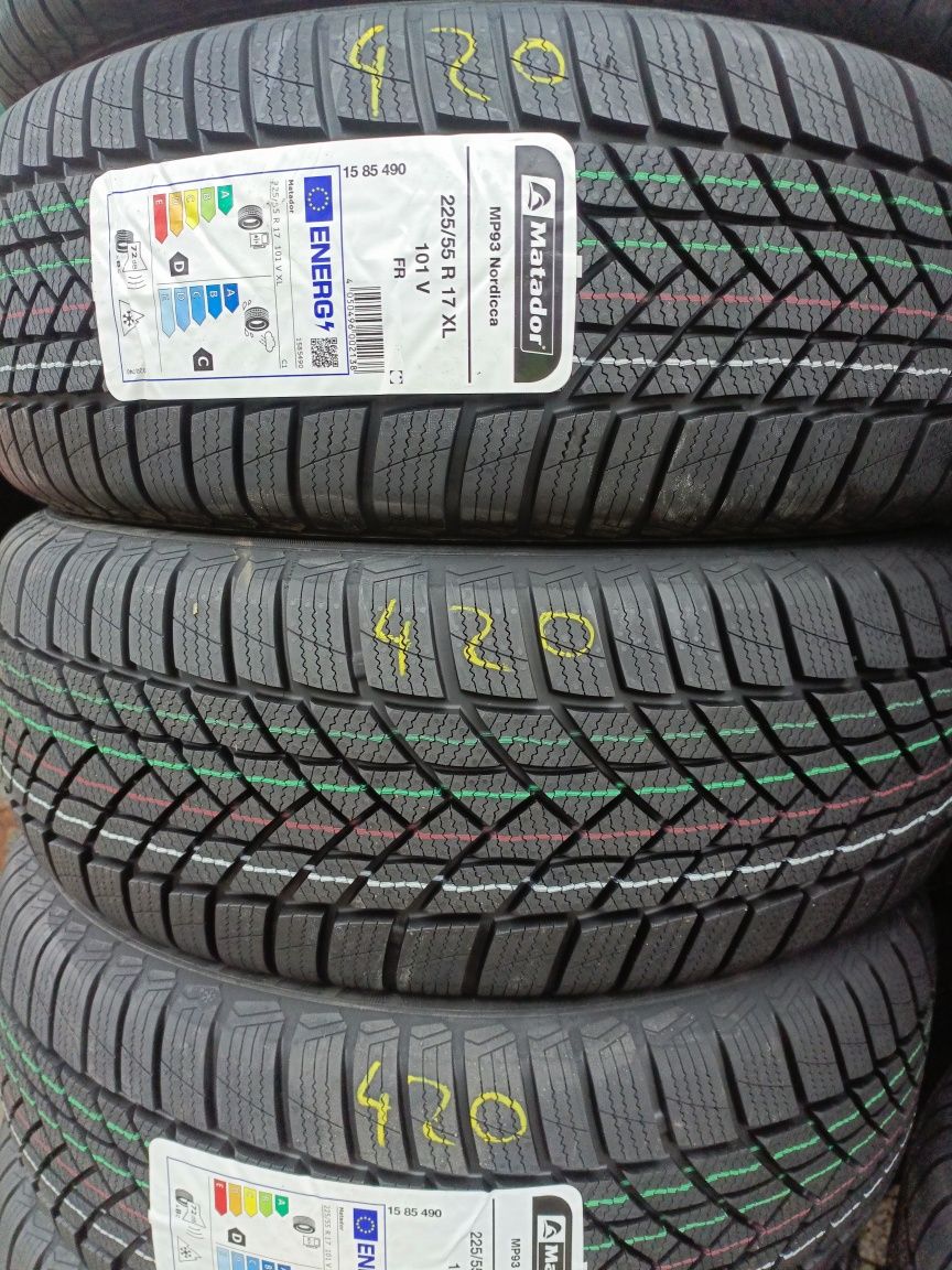 Nowe opony zimowe 225/55/17 Matador gr Continental 2024r