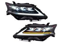 Фары Full LED 3 линзы Lexus RX 2009-2015 в стиле рестайлинг 2020+