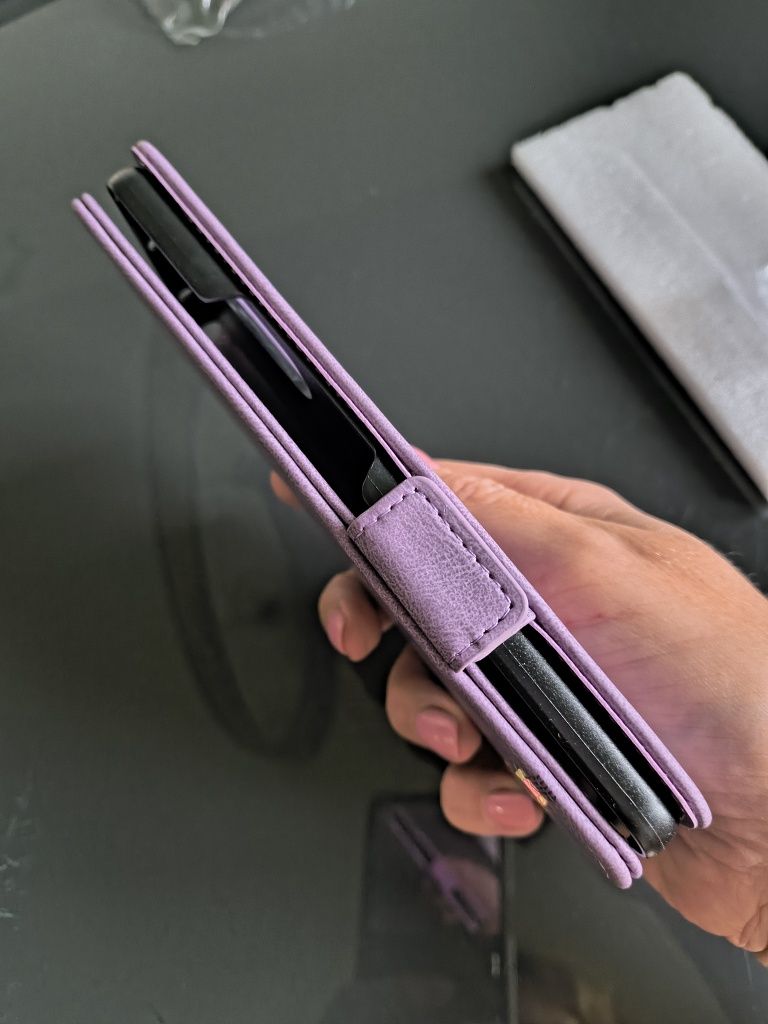 Etui Samsung Z fold 3 fioletowe magnetyczne