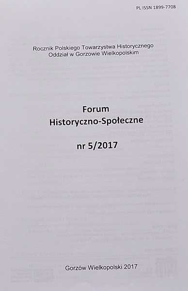 Forum Historyczno-Społeczne Gorzów WLKP 5/2017