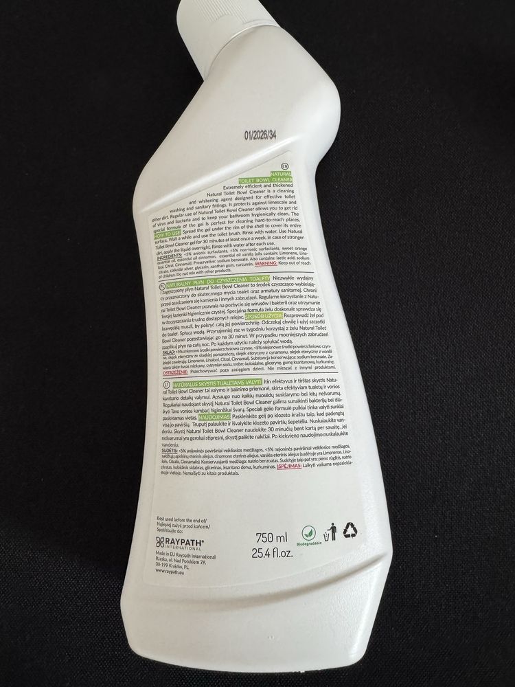 Żel antybakteryjny do WC 750 ml