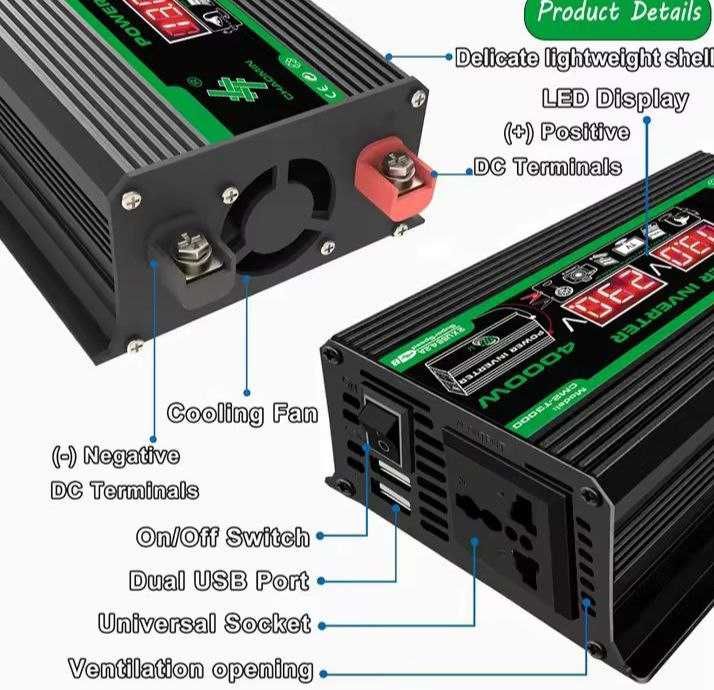 4000 Вт DC 12 В змінний струм 110 В 220
