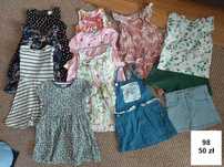 zestaw ubrań dziewczynka 98 sukienka spódnica h&m zara kwiaty floral