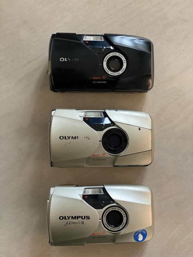 Olympus mju ii (dwa zlote, jeden czarny)