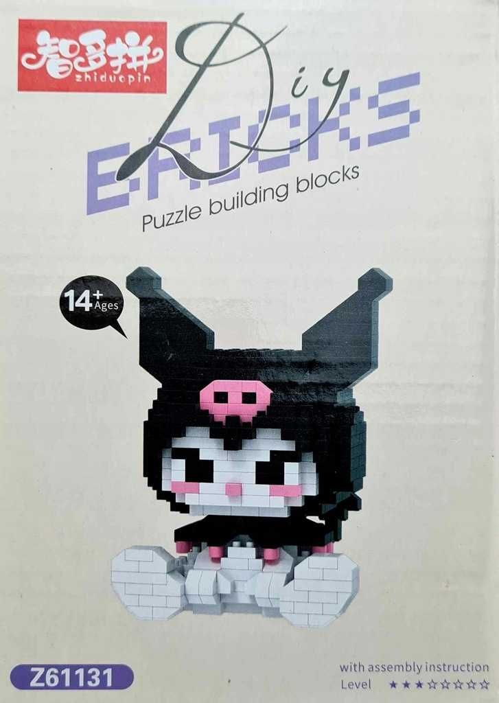 Klocki Hello Kitty Kotek Figurka Kuromi Duży Box Pudełko 396 elementów