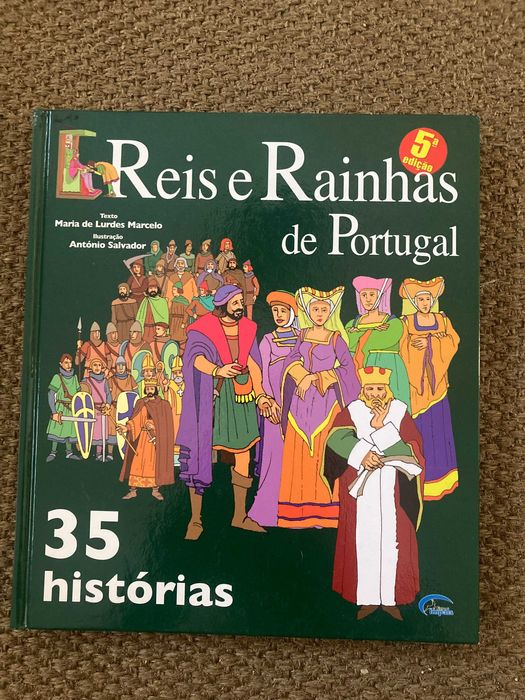 Livro infanto-juvenil sobre os reis de Portugal