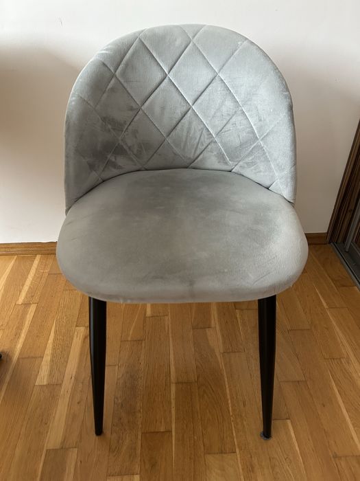 Krzesła tapicerowane welurowe 6 sztuk