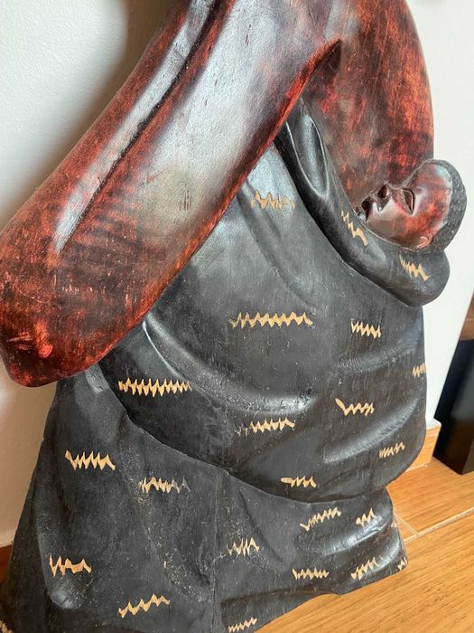 Escultura arte africana em pau preto