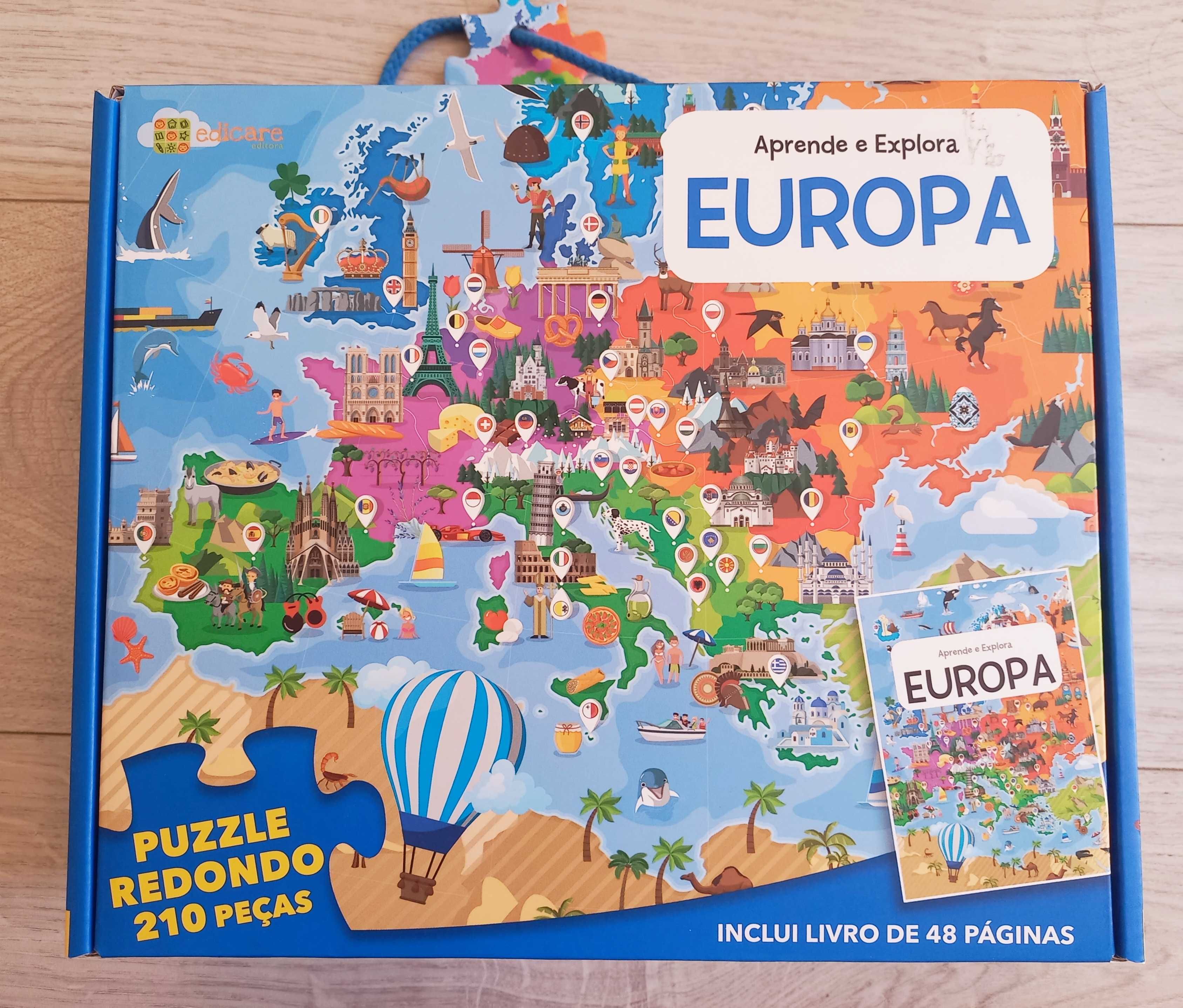 Puzzle de 210 peças Europa - Como novo