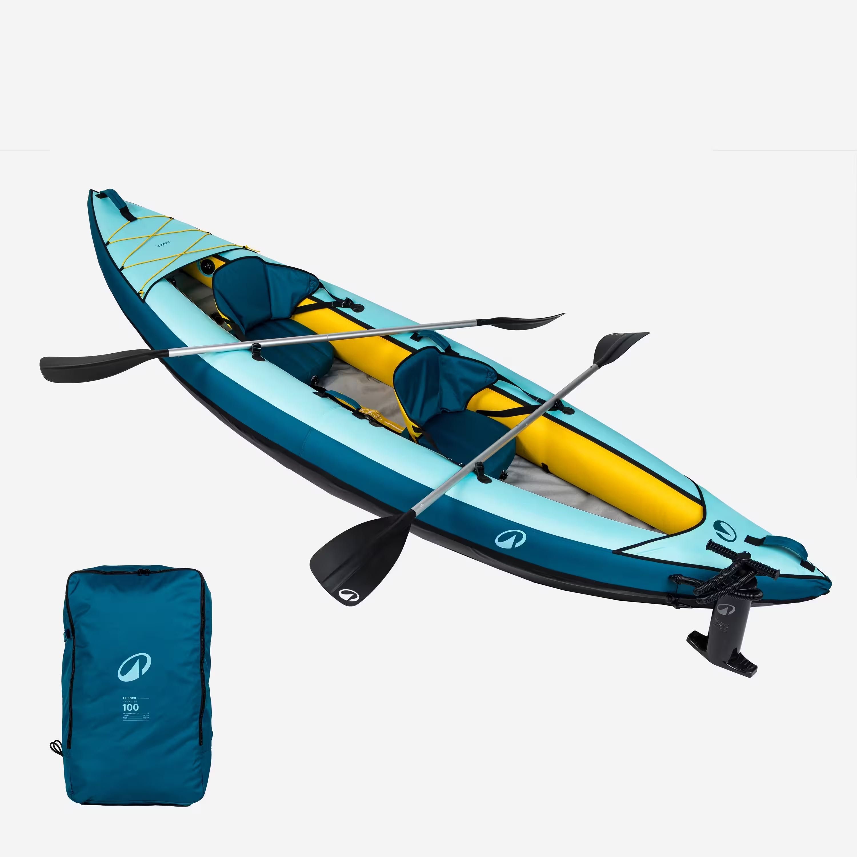 PACK Kayak 2 Lugares + Pagaias + Coletes + Bomba