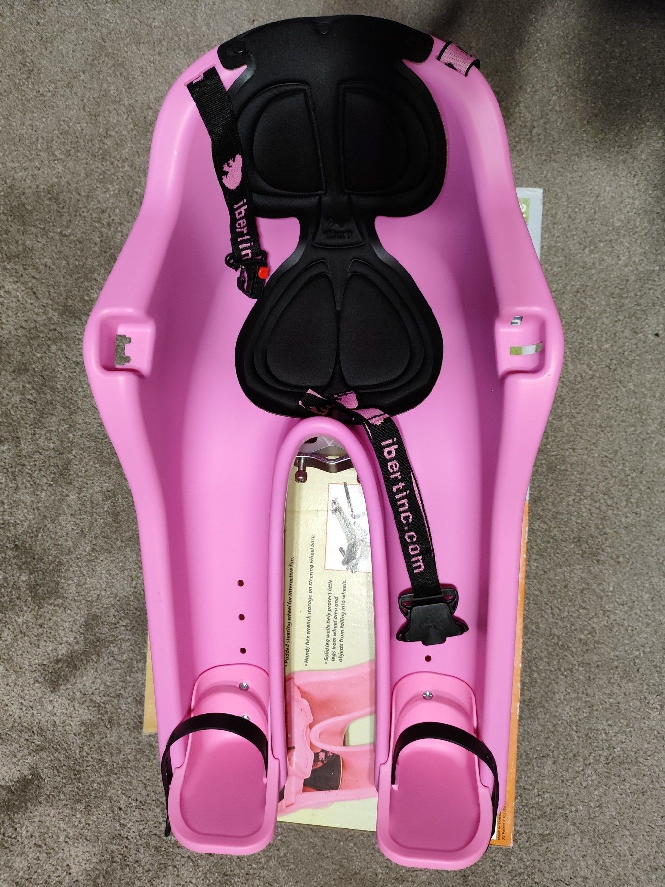 Велокрісло ibert safe t-seat USA original Pink 0,9- 4 роки