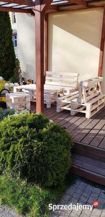 Meble ogrodowe z PALET na taras*balkon*ogród ławka stół
