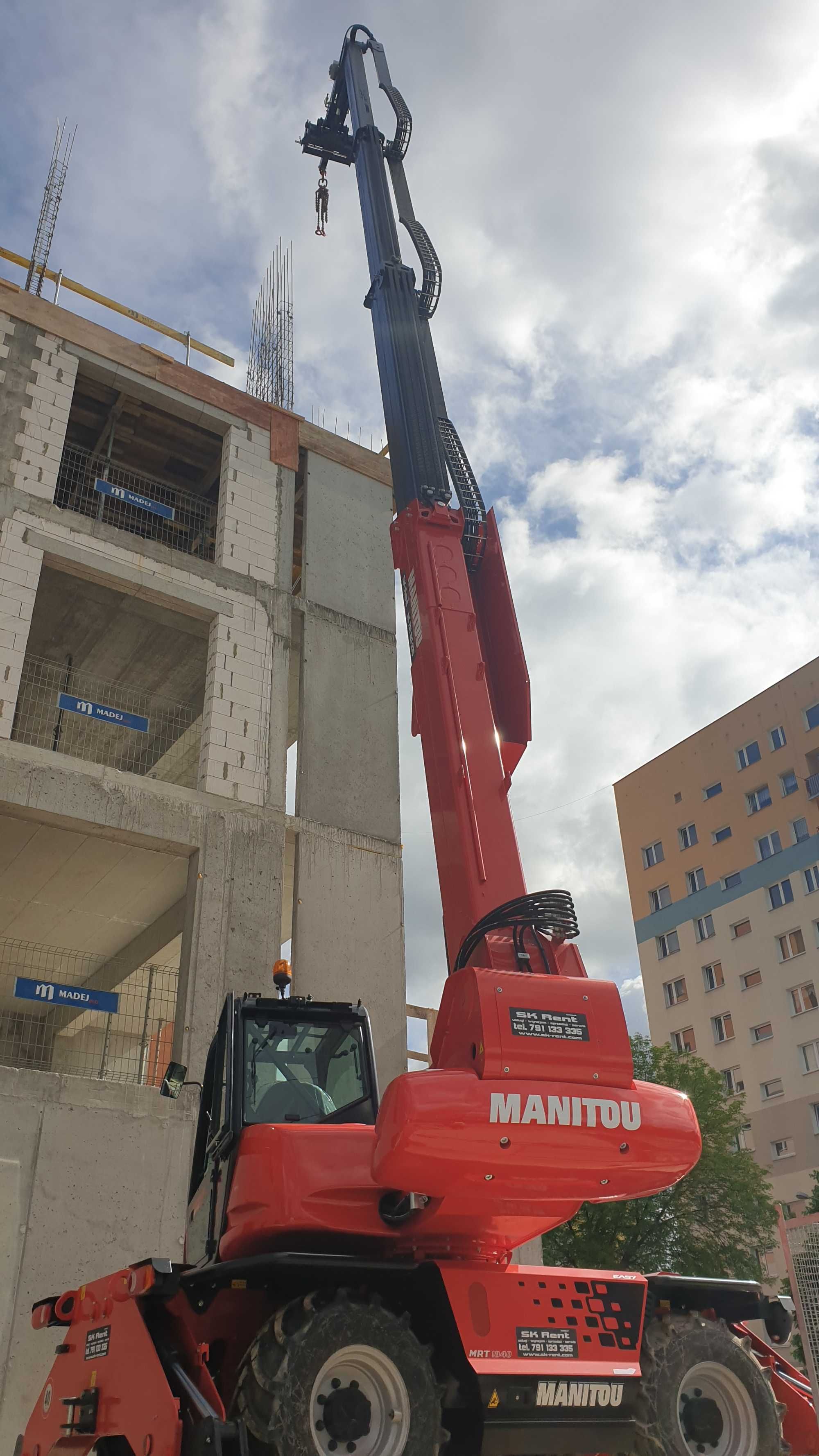 Ładowarka teleskopowa wynajem MRT MANITOU JCB MAGNI od 14 do 30m