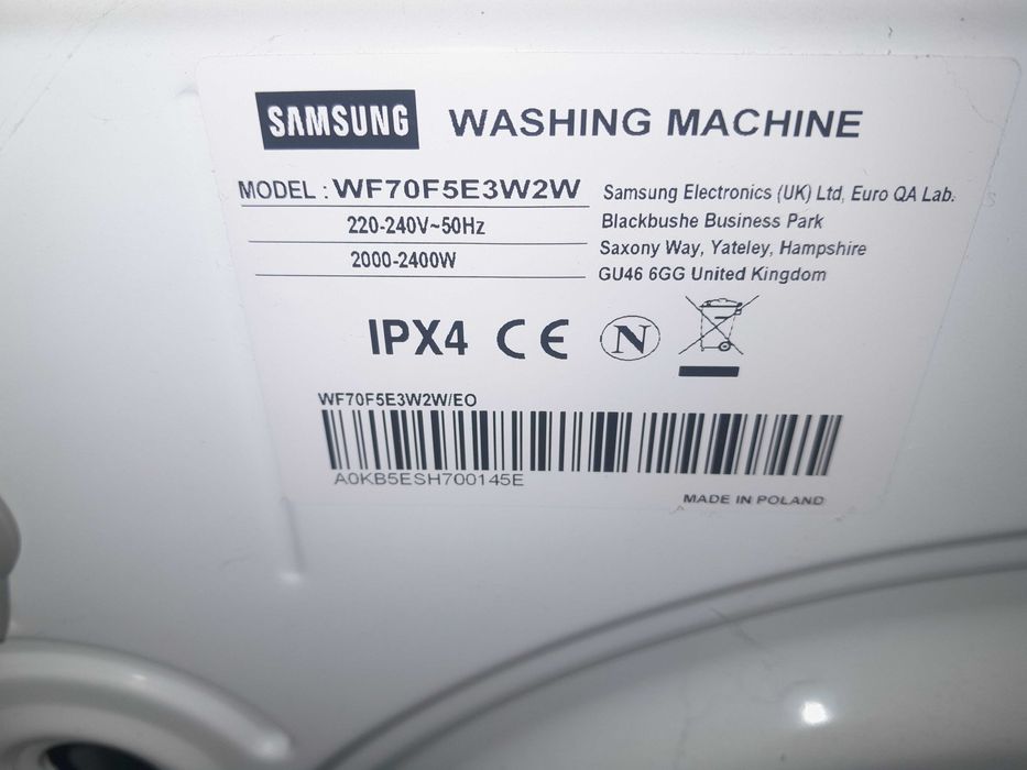Pralka Samsung Eco Bubble WF70F5E3W2W