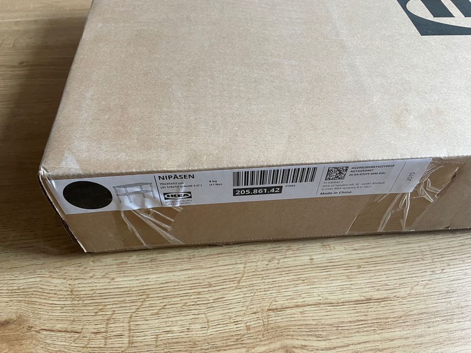 NIPASEN Ławka z półkami na buty, czarny, 79x35x52 cm IKEA