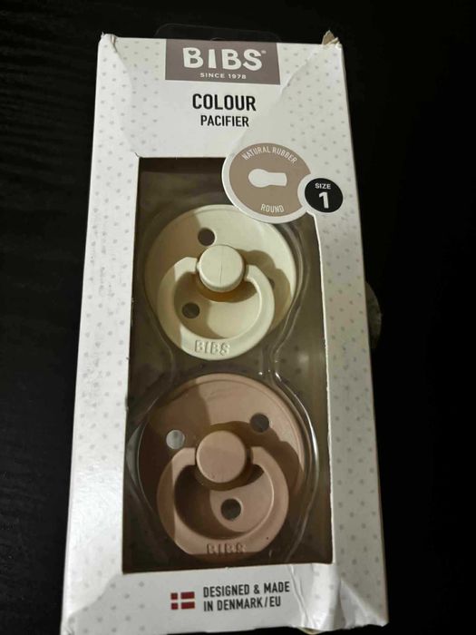 Smoczek BIBS okrągły Colour 2 szt. Kauczuk 0m+ Ivory&Blush