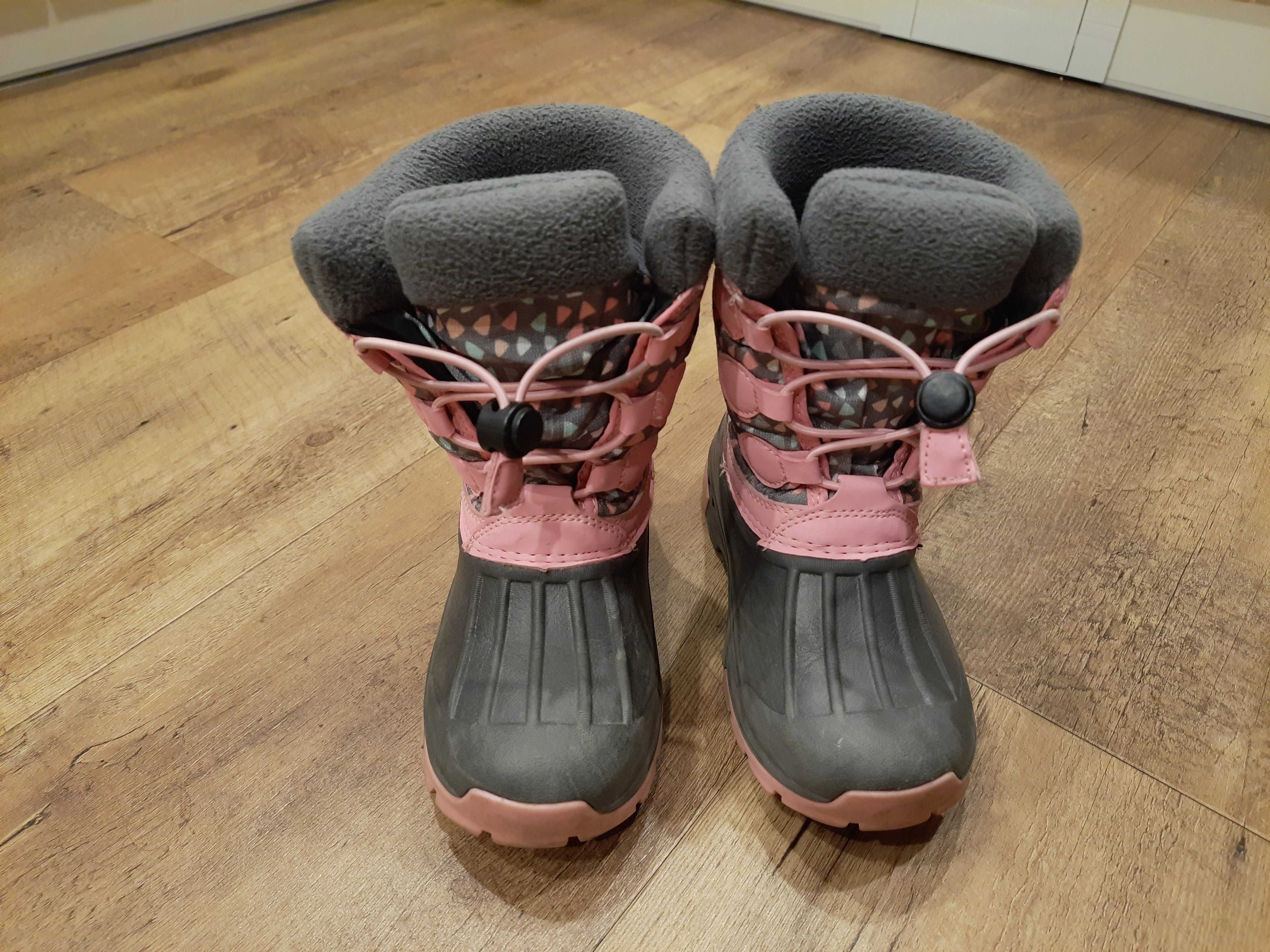 Buty śniegowce dziewczynka r.28