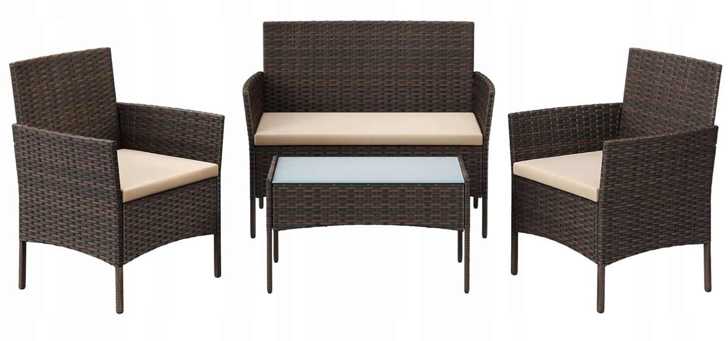 SONGMICS GGF004K05 meble balkonowe na taras balkon brązowo-taupe