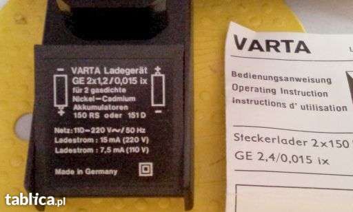 Ładowarkę do baterii(akumulatorków) NI-CD typu 150RS lub 151D
