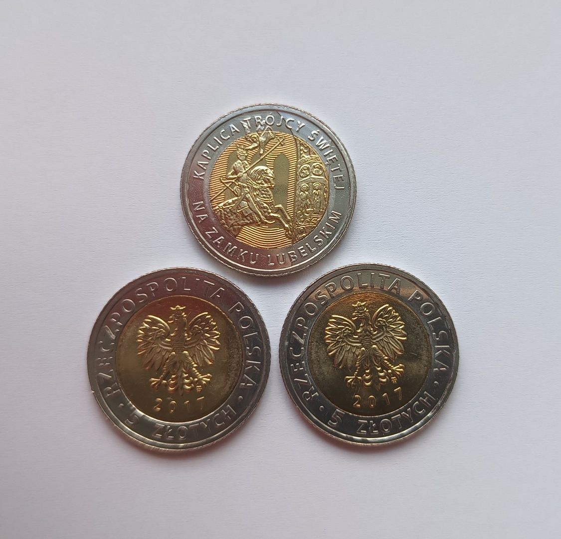 5 złotych 2017 Kaplica trójcy świętej na zamku Lubelskim
