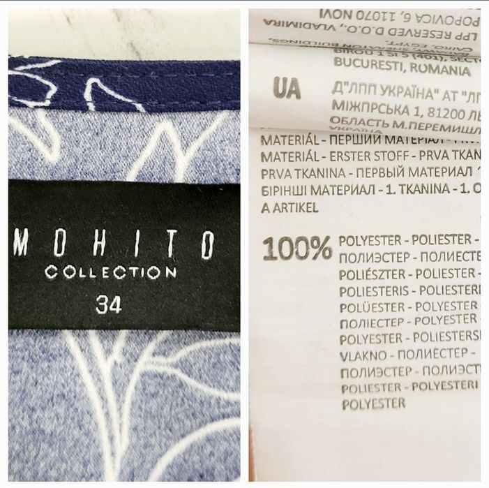 Sukienka kopertowa z wiązaniem w kwiaty magnolie rękaw ¾