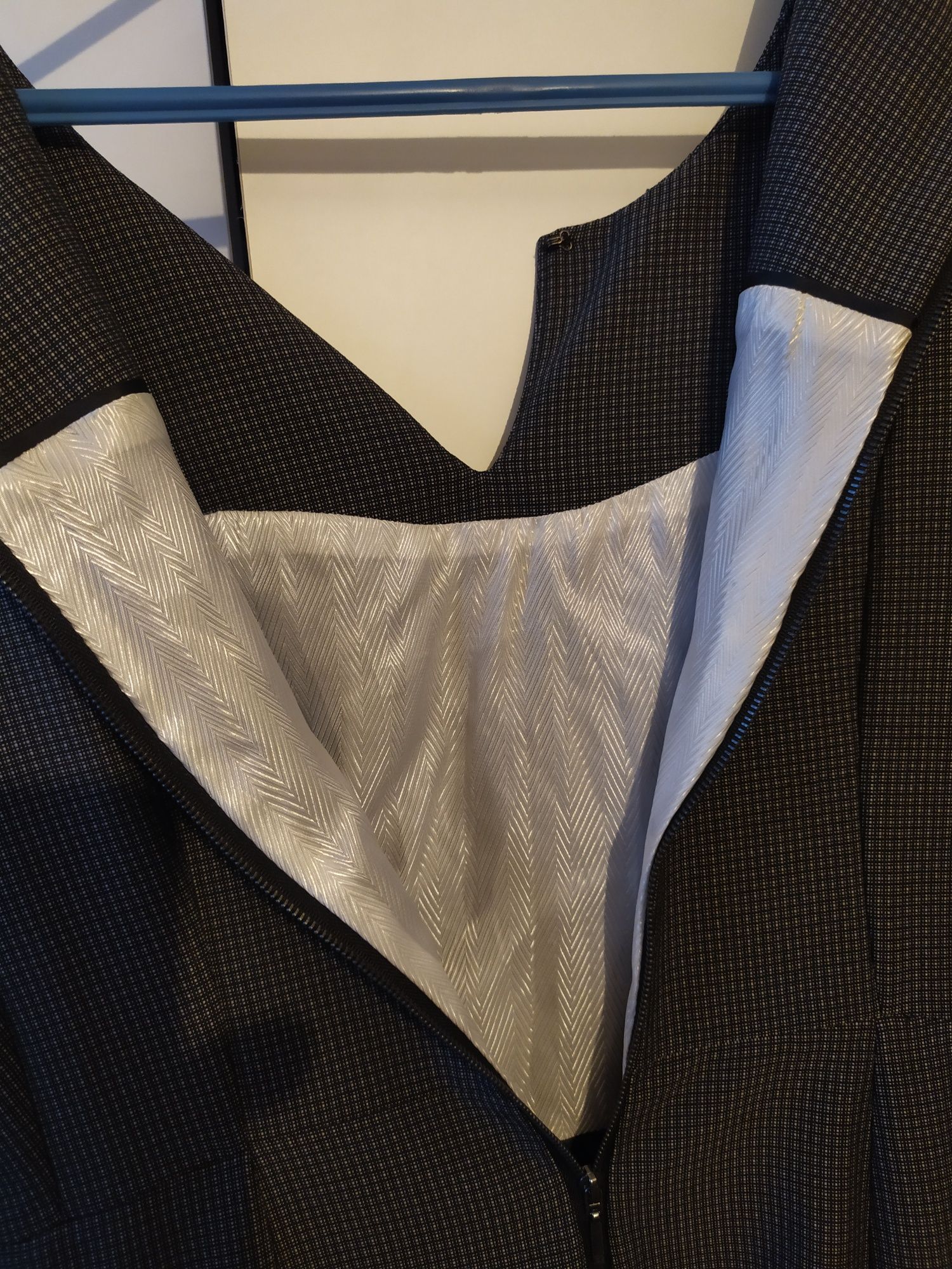 Sukienka damska F&F 42  XL szara grafitowa