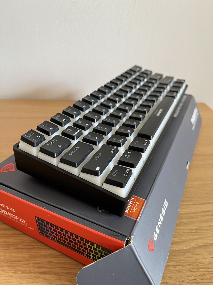 Klawiatura mechaniczna bezprzedowowa Genesis podwowrlane klawisze 660