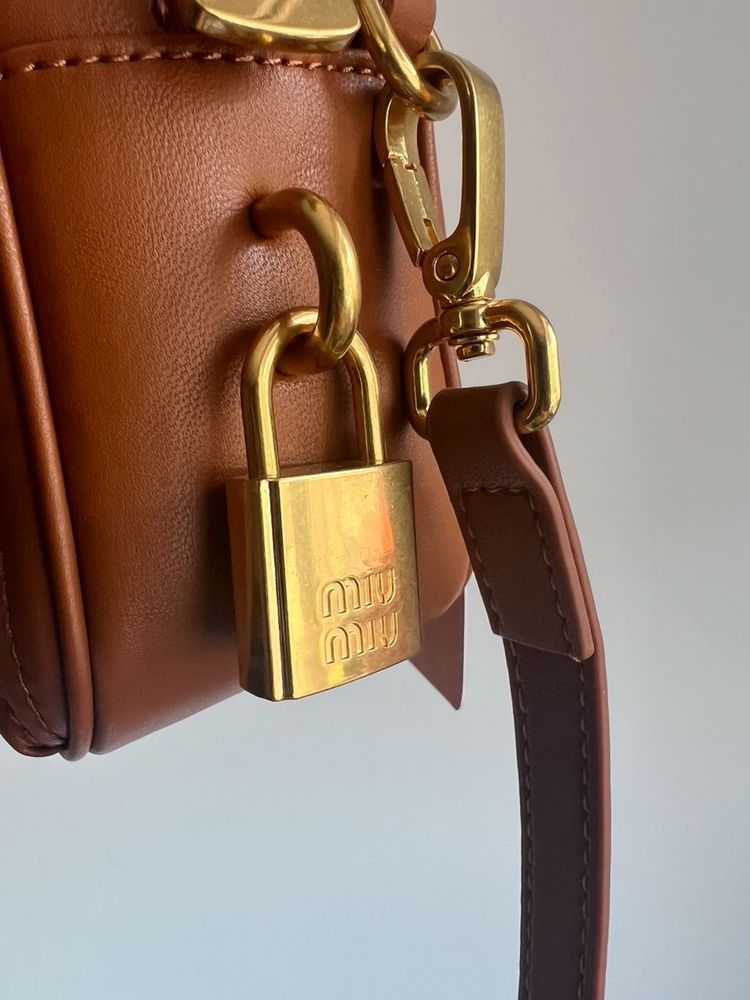 Torebka Miu Miu arcadie matelasse nappa brown