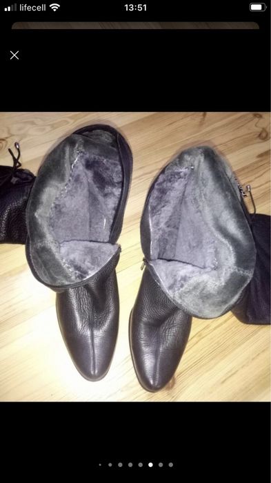 Ботфорты из натуральной кожи.