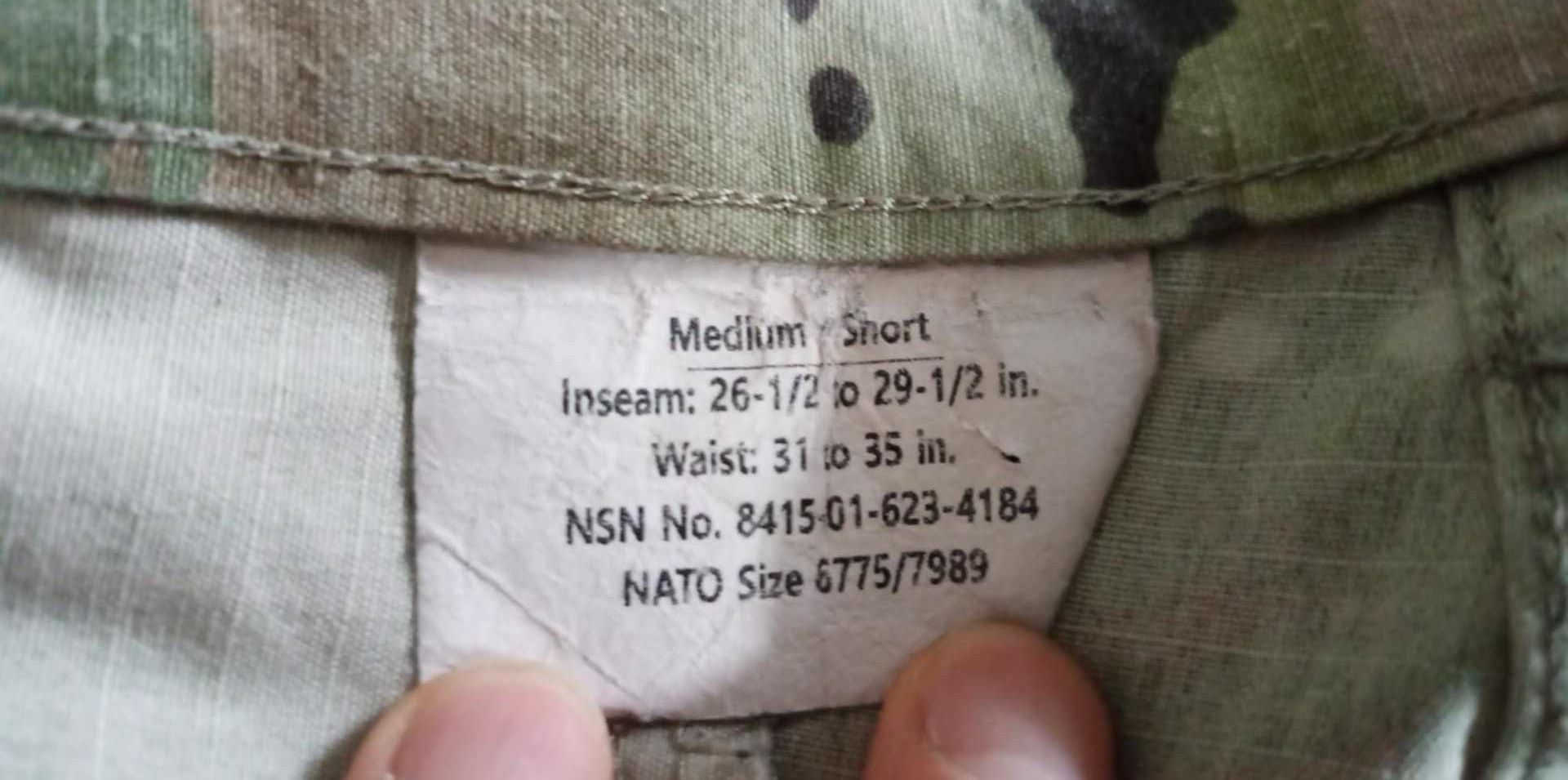 Spodnie ACU OCP Insect Repellent US.Army r. Medium Short pas92