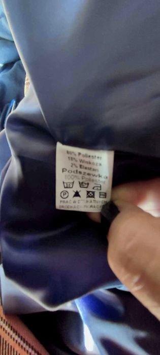 Marynarka pomarańczowa w kratę, złote guziki  M/38