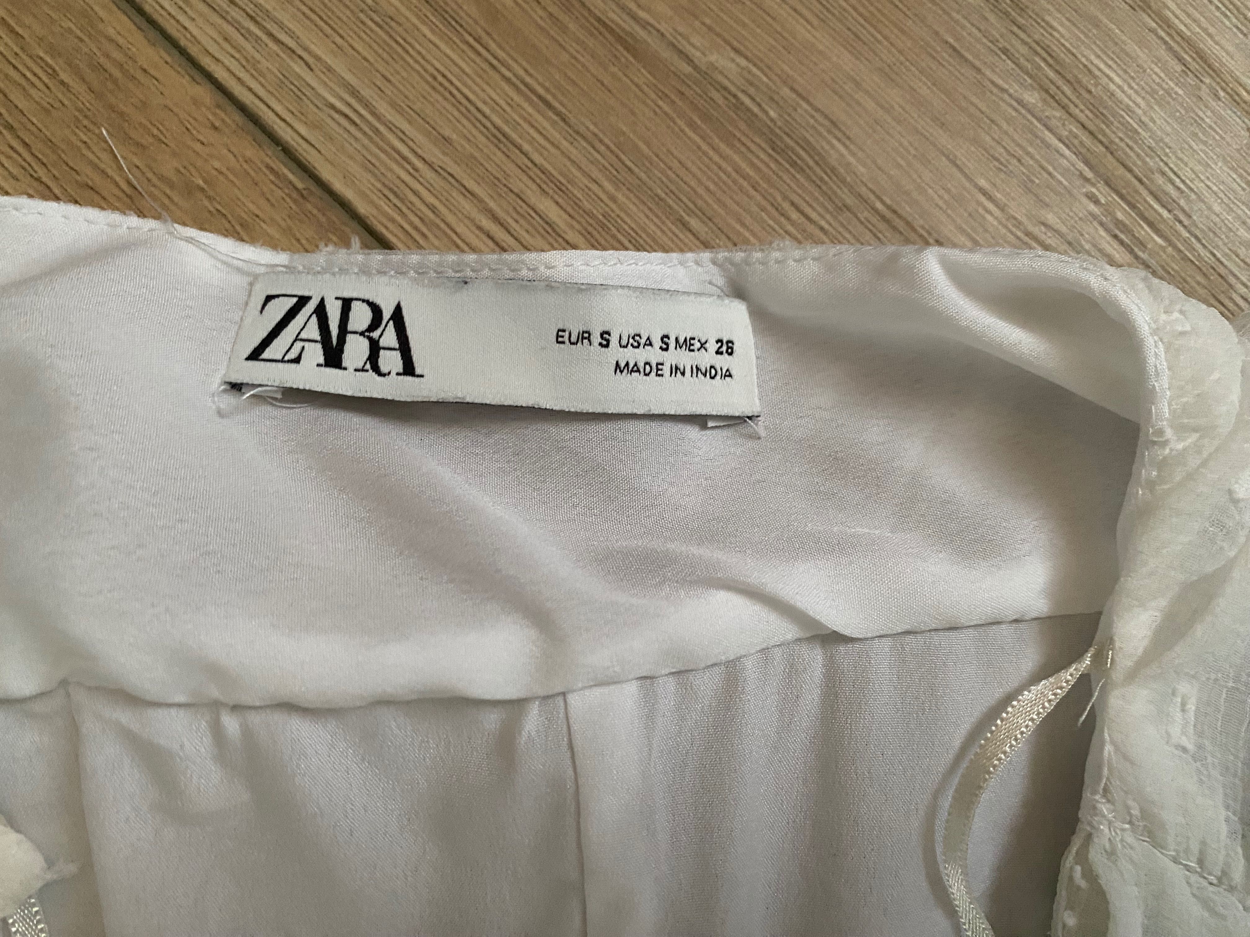 Biała sukienka mini Zara S