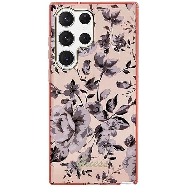 Etui Guess Flower Collection na Samsung Galaxy S23 Ultra - różowe