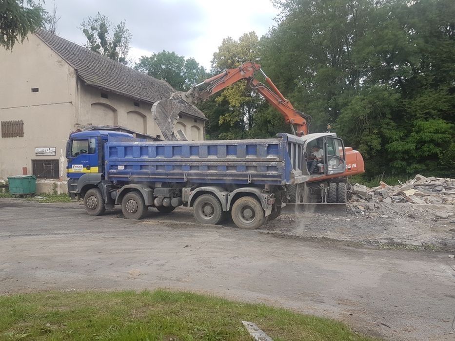 koparka obrotową wykopy,wyburzenia,niwelacje terenu transport